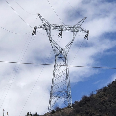 línea aérea torre del enrejado de acero angular de 110kV 132kV