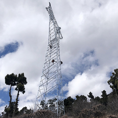Torre de acero galvanizada de alto voltaje Legged de la transmisión del enrejado 4