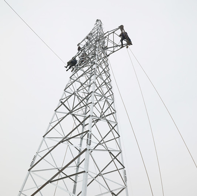 Línea de transmisión de acero galvanizada del enrejado de la inmersión caliente torre de 33KV