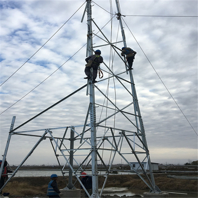 Línea de transmisión de acero galvanizada del enrejado de la inmersión caliente torre de 33KV