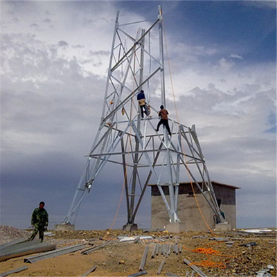 Línea de transmisión doble de acero de lazo del ángulo 33KV torre