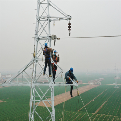 Torre galvanizada sitio de Electric Power del acero del ángulo de 132KV OHTL