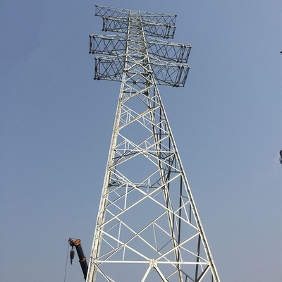 Línea de transmisión galvanizada del enrejado de la inmersión caliente Q345B Q235B torre