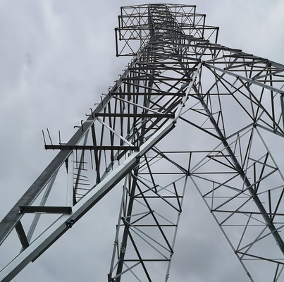 Línea aérea acero Q235 Q345 Q420 torre de 132 kilovoltios