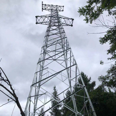 ASTM123 galvanizó la torre de acero del enrejado de la distribución de poder 110KV