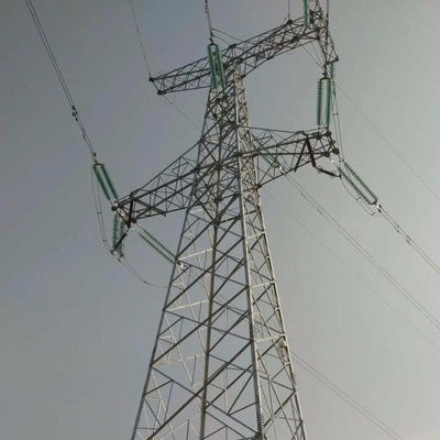 Línea eléctrica galvanizada torre del acero de la inmersión caliente Q235 Q355