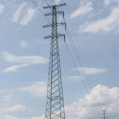 Torre de acero caliente de la transmisión de la galvanización Q345B de la inmersión