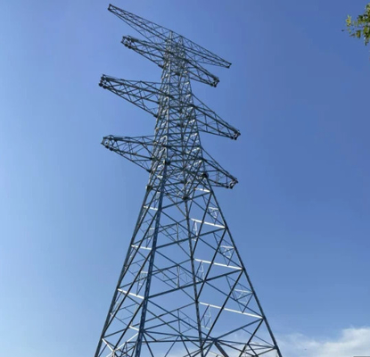 Línea de transmisión del acero Q235B Q345B Q420 del enrejado torre