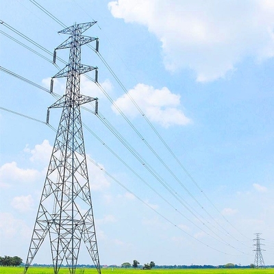 Pilones de alto voltaje de acero de la electricidad del ángulo del enrejado del HDG
