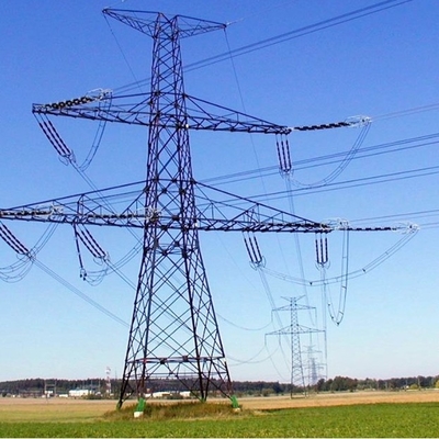 Fuerte torre celular monopolar de la transmisión de la tolerancia 110kV 132kV del viento