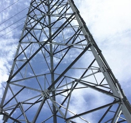 10KV a la torre galvanizada del enrejado de la inmersión caliente de la transmisión de poder 750KV