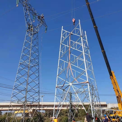 La inmersión caliente 115KV galvanizó la torre de acero de la telecomunicación