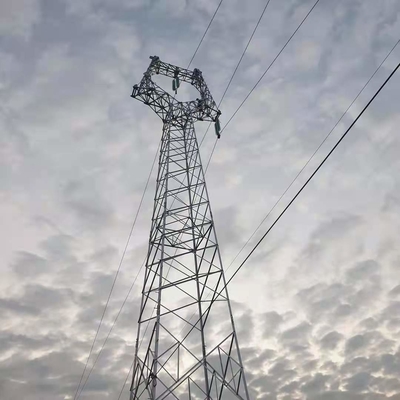 Torre de acero del enrejado de Q235B Q345B Q420 para la transmisión de poder