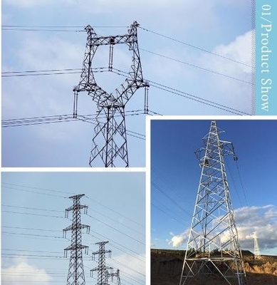 ASTM123 230KV 400KV enrejan las torres de acero para la línea de transmisión de arriba