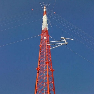 3 torre galvanizada Legged del palo de Guyed del acero de la inmersión caliente Q235 Q345