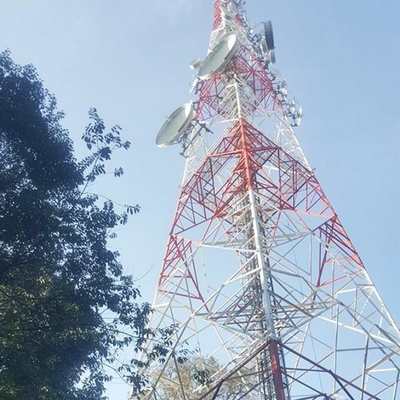 torre de acero del enrejado G/M de la telecomunicación autosuficiente de los 76m