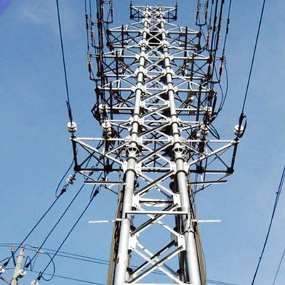 torre de acero de la transmisión del enrejado de 220kv HDG Q235B Q345B