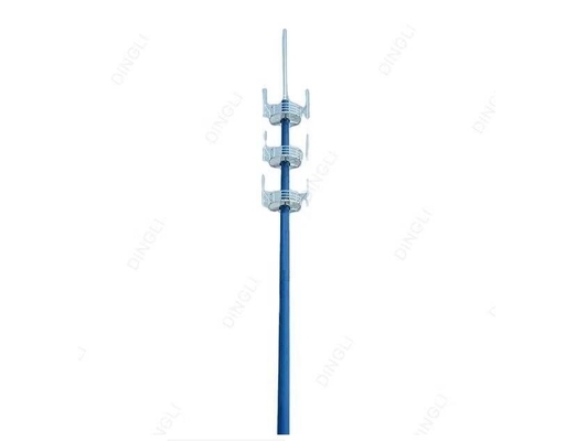 Torre de antena galvanizada de las telecomunicaciones de la inmersión caliente Q345B el 100m