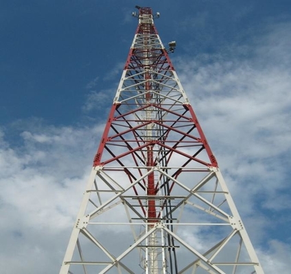 3 torre tubular del acero Legged de la telecomunicación Q235B Q345B Q420