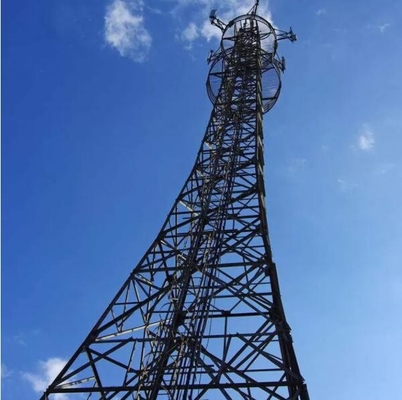 Torre de antena monopolar de acero galvanizada para las telecomunicaciones