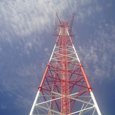 Torre de acero de la telecomunicación tubular del ISO 1461 ASTM A123 HDG