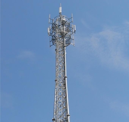 ASTM A123 galvanizados enrejan la torre de acero de las telecomunicaciones del ángulo tubular