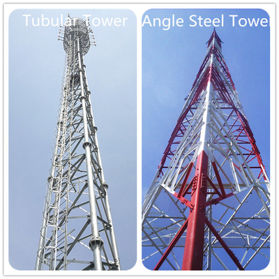 Torre autosuficiente de acero tubular de las telecomunicaciones de Q345B Q235B