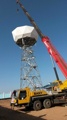 La torre de la telecomunicación de la antena 110KV galvanizó la estructura de acero angular del radar