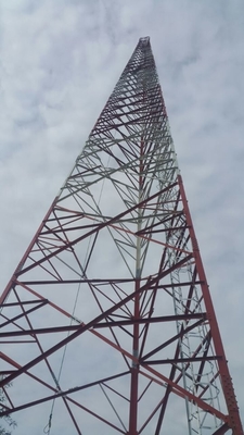 torre de acero galvanizada sumergida caliente Q345 de la telecomunicación de los 60m