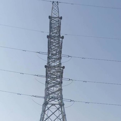 La línea de transmisión de acero de Q355B torre galvanizó Electric Power