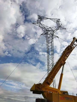 Torre de acero de Cat Head Transmission Line Lattice para el sitio