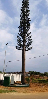 El cable de fibra óptica de la torre de la tubería de acero de la telecomunicación galvanizó