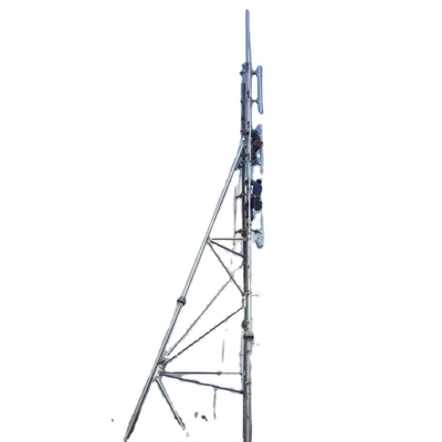 La inmersión caliente de acero Q355 galvanizó el palo de Guyed para la telecomunicación