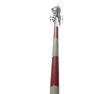 La torre monopolar de acero para la inmersión caliente de las telecomunicaciones galvanizó