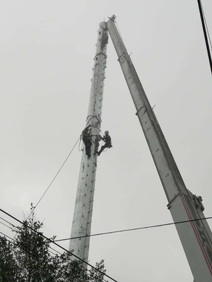 La inmersión caliente monopolar de acero de la torre de comunicación Q345 galvanizó