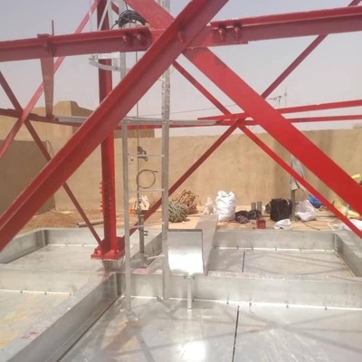 Alto de acero de la torre los 20m de la comunicación del palo monopolar de Guyed